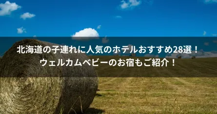 北海道の子連れに人気のホテルおすすめ28選！ウェルカムベビーのお宿もご紹介！
