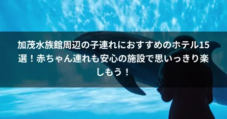 加茂水族館周辺の子連れにおすすめのホテル15選！赤ちゃん連れも安心の施設で思いっきり楽しもう！