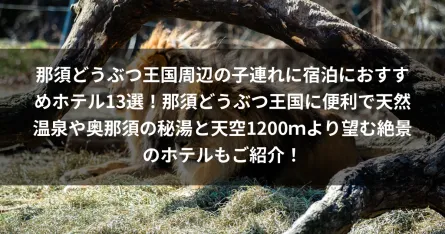 那須どうぶつ王国周辺の子連れに宿泊におすすめホテル13選！那須どうぶつ王国に便利で天然温泉や奥那須の秘湯と天空1200ｍより望む絶景のホテルもご紹介！