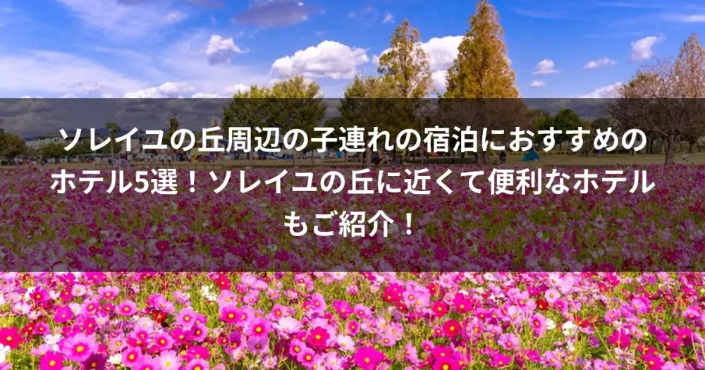 ソレイユの丘周辺の子連れの宿泊におすすめのホテル5選！ソレイユの丘に近くて便利なホテルもご紹介！